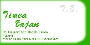 timea bajan business card