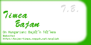 timea bajan business card